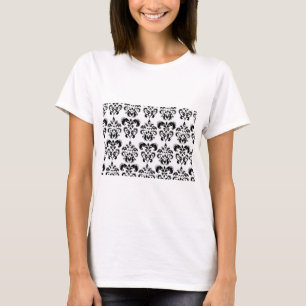 BLACK AND WHITE DAMASK T-Shirt