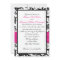Black and White Damask with Fuchsia Faux Ribbon