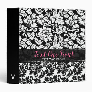 Black And White Damasks Binder