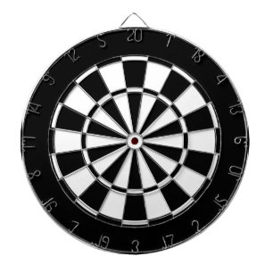 black and white dartboard