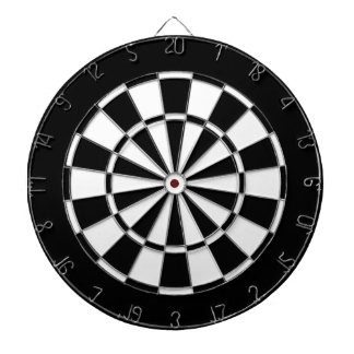 Black and white dartboard