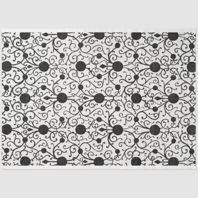Black and White Decoupage Paper (Front)