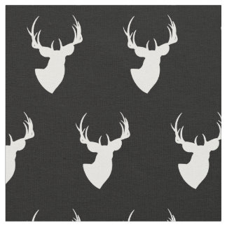 Black and White Deer Fabric