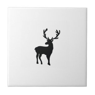 Black and white deer tile