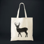 Black and White Deer Tote Bag<br><div class="desc">Why wrap a gift in paper that gets thrown away! Wrap a gift in this tote bag and the recipient get's two gifts in one!</div>