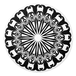 Black and White Design Door Knob Cabinet Pull