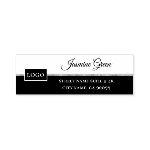 Black And White Design Self-inking Stamp