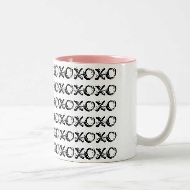 Black and White Design XOXO Mug (Right)