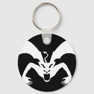 Black And White Devil Keychain