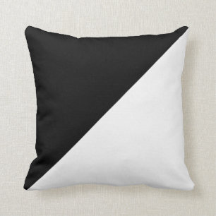 Black and White Diagonal Decorator Pillow