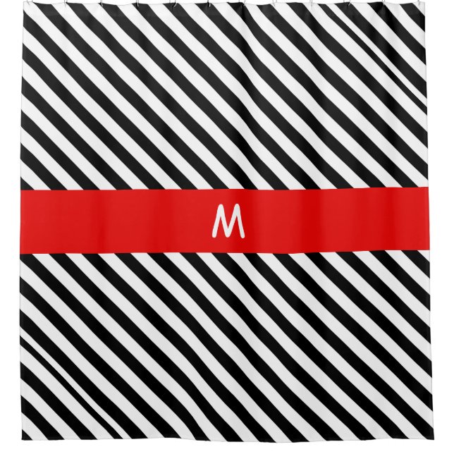 Black and White Diagonal Stripes (Front)