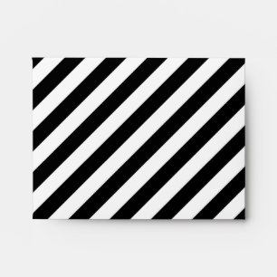 Black and White Diagonal Stripes. Envelope