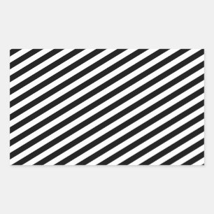 Black And White Diagonal Stripes Pattern Sticker