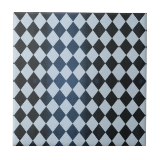Black and White Diamond Ceramic Tile