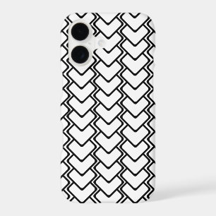 Black and White Diamond Geometric Design