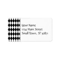 Black and White Diamond Harlequin Pattern