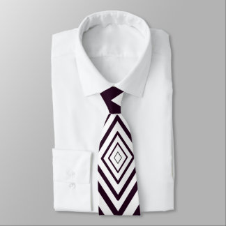 Black and White Diamond Optical Illusion Tie