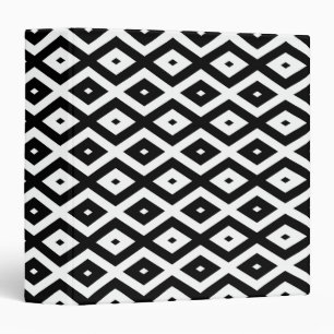 Black and white diamond pattern binder