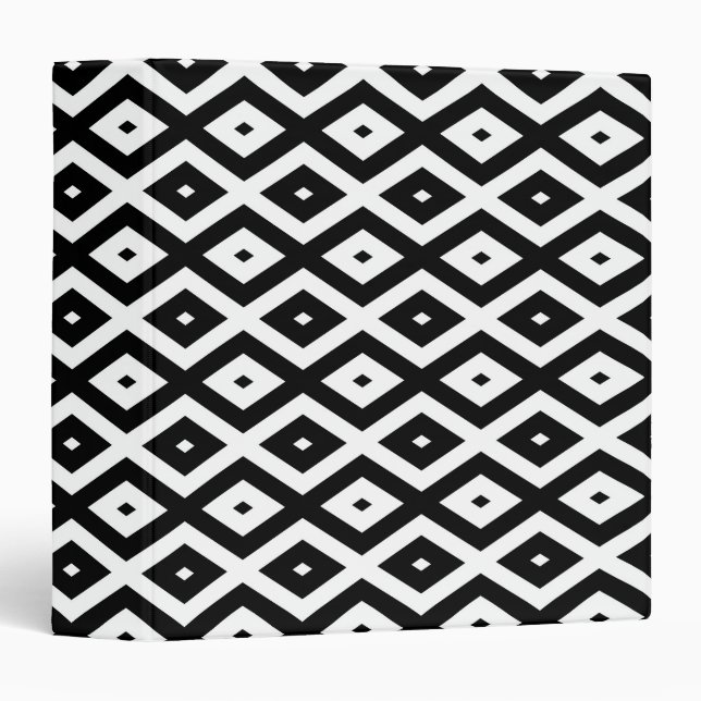 Black and white diamond pattern binder (Front/Spine)