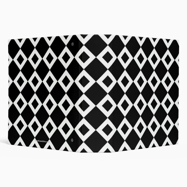 Black and White Diamond Pattern Binder (Background)