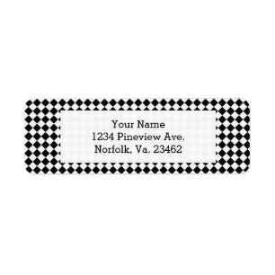 Black And White Diamond Pattern by Shirley Taylor