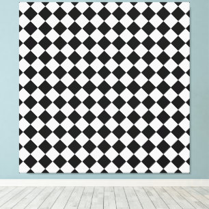 Black and White Diamond Pattern by Shirley Taylor Canvas Print