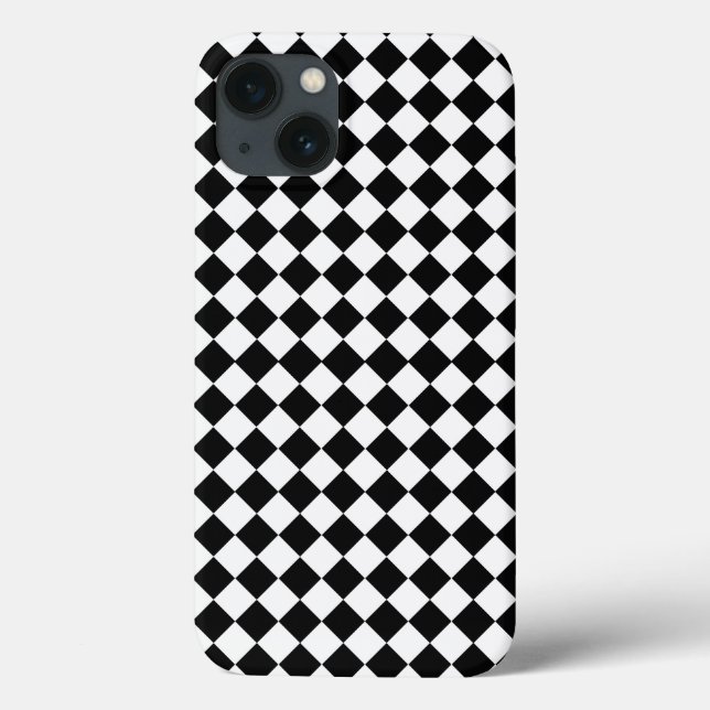 Black and White Diamond Pattern by Shirley Taylor Case-Mate iPhone Case (Back)