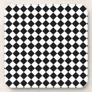 Black and White Diamond Pattern by Shirley Taylor Coaster