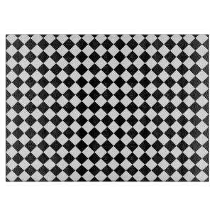 Black and White Diamond Pattern by Shirley Taylor Cutting Board