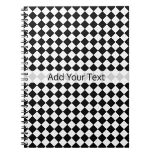 Black and White Diamond Pattern by Shirley Taylor Notebook