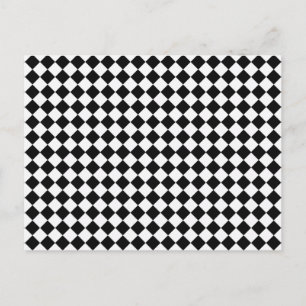 Black And White Diamond Pattern by Shirley Taylor Postcard