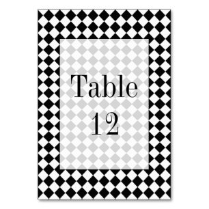 Black and White Diamond Pattern by Shirley Taylor Table Number