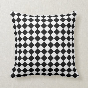 Black and White Diamond Pattern by Shirley Taylor Throw Pillow