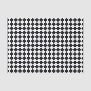 Black And White Diamond Pattern by Shirley Taylor Tissue Paper