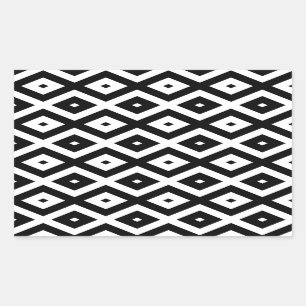Black and white diamond pattern sticker
