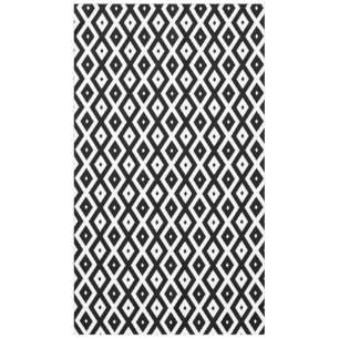 Black and white diamond pattern tablecloth