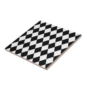 Black And White Diamond Pattern Tile