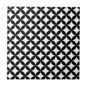Black and White Diamond Pattern Tile