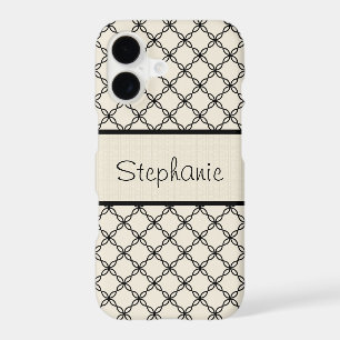 Black and White Diamond Personalized Barely There