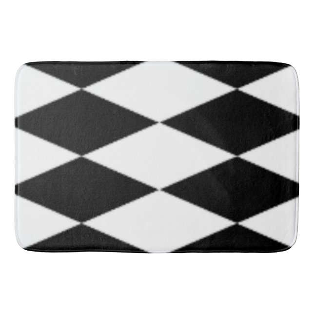 BLACK AND WHITE DIAMONDS BATH MAT (Front)