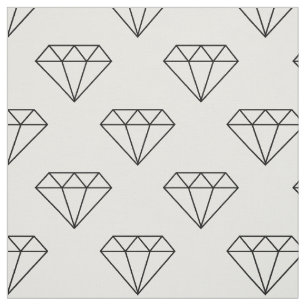 Black And White Diamonds Fabric