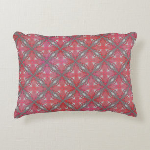 Black and White Diamonds with Waves Accent Pillow