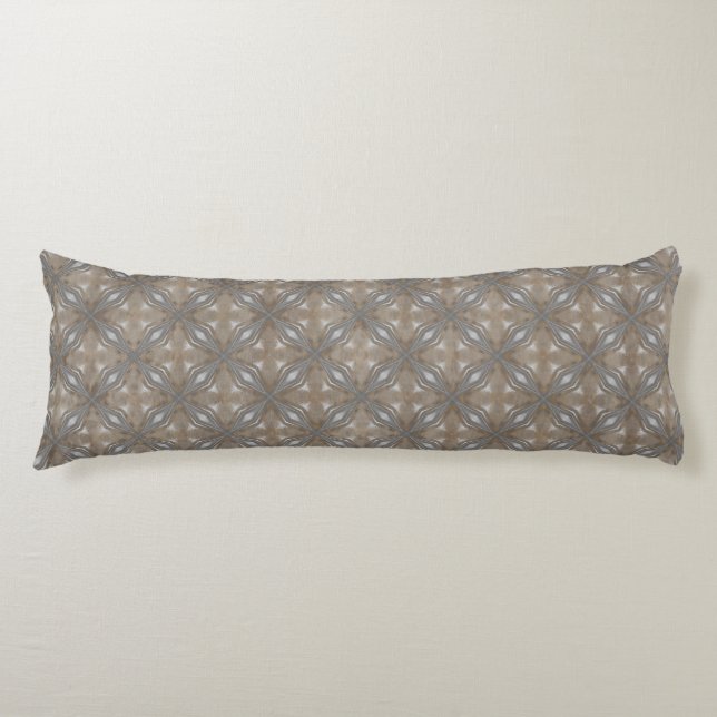 Black and White Diamonds with Waves Body Pillow (Front)