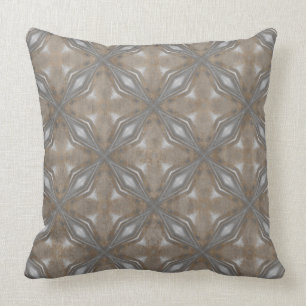 Black and White Diamonds with Waves Throw Pillow