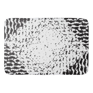 Black and White Distress grainy Bath Mat