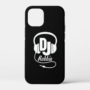 Black and white DJ name headphone iPhone 12 Mini Case