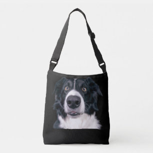 Black and White Dog Face Crossbody Bag