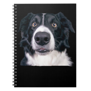 Black and White Dog Face Notebook