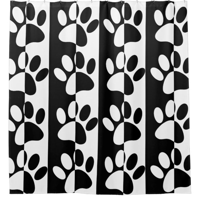 Black And White Dog Paws And Stripes (Front)