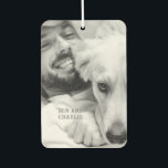 Black and White Dog Photo  Air Freshener<br><div class="desc">The black and white dog photo air freshener for dog lovers. This monochrome design looks great with black and white photos.</div>